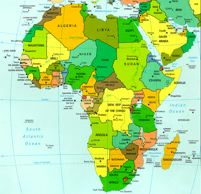 Map Of Africa Blank. lank map of africa